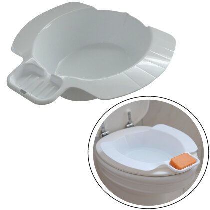 Mobiles Bidet Einsatz für Toilette weiß 39x35x10 cm Aufsatz Intimpflege Hygiene