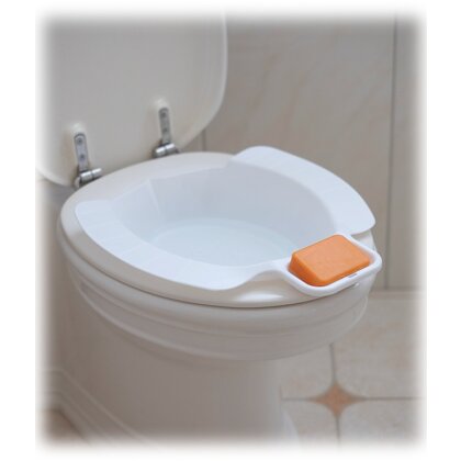 Mobiles Bidet Einsatz für Toilette weiß 39x35x10 cm Aufsatz Intimpflege Hygiene