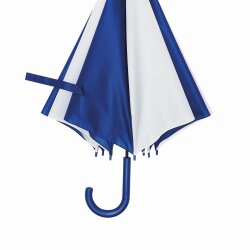 Automatik Regenschirm blau weiß Stockschirm Metallstock Metallspeichen stabil maritimer Look Ø103 cm Spannweite 89 cm Länge leicht 0,35 kg