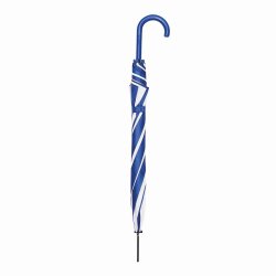 Stockschirm Herren Damen Stabil blau weiß Regenschirm Automatik mit Metallstock - Metallspeichen stabil maritimer Look Ø103 cm Spannweite 89 cm Länge leicht 0,35 kg