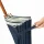 Stockschirm Automatik Regenschirm Ø103 cm Holzgriff Holz-Rundhakengriff Holztipse 89 cm Länge 60 cm Metallspeichen marineblau beige