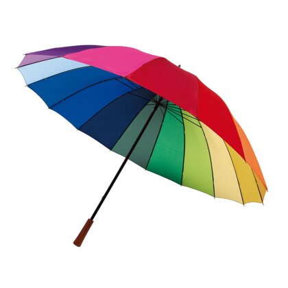 Regenschirm bunt Stockschirm 2 Personen Regenschirm Ø131cm Golfschirm Regenbogen