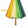 Regenschirm bunt Stockschirm 2 Personen Regenschirm Ø131cm Golfschirm Regenbogen