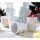 Espresso Tassen Set 6er mit Untertassen Weiß Dickwandig Espressotassen Höhe 7,1 cm - Füllmenge ca 80 ml