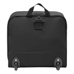 Reisetasche mit Rollen faltbar und als großer Trolley nutzbar, Sporttasche mit Leichtlauf Skaterrollen und Schultergurt, 81 cm schwarz