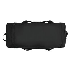 Reisetasche mit Rollen faltbar und als großer Trolley nutzbar, Sporttasche mit Leichtlauf Skaterrollen und Schultergurt, 81 cm schwarz