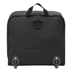 Reisetasche mit Rollen faltbar und als großer Trolley nutzbar, Sporttasche mit Leichtlauf Skaterrollen und Schultergurt, 81 cm schwarz