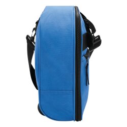 Faltbare Reisetasche 88L mit Rollen für Damen und Herren, großer Weekender als Trolley nutzbar, leichte und platzsparende Gepäcktasche in Blau