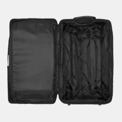 Trolley Reisetasche mit Rollen für Damen, erweiterbares Handgepäck mit Dehnfalte und Gleitschienen, Kabinentrolley 55 cm Grau