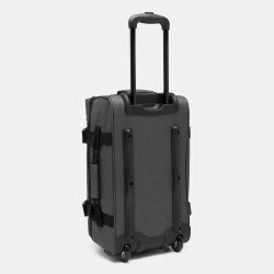 Trolley Reisetasche mit Rollen für Damen, erweiterbares Handgepäck mit Dehnfalte und Gleitschienen, Kabinentrolley 55 cm Grau