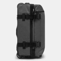 Trolley Reisetasche mit Rollen für Damen, erweiterbares Handgepäck mit Dehnfalte und Gleitschienen, Kabinentrolley 55 cm Grau