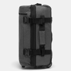 Trolley Reisetasche mit Rollen für Damen, erweiterbares Handgepäck mit Dehnfalte und Gleitschienen, Kabinentrolley 55 cm Grau