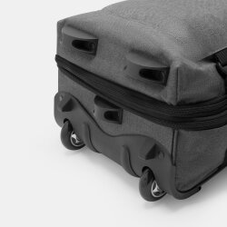 Trolley Reisetasche mit Rollen für Damen, erweiterbares Handgepäck mit Dehnfalte und Gleitschienen, Kabinentrolley 55 cm Grau