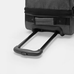 Trolley Reisetasche mit Rollen für Damen, erweiterbares Handgepäck mit Dehnfalte und Gleitschienen, Kabinentrolley 55 cm Grau