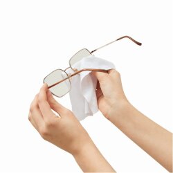 Brillenputztücher 100 Stk – Reinigungstücher für Brillen, Touchscreens und Smartphones – Streifenfreie Sauberkeit für optimale Sicht