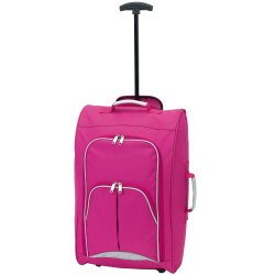 Handgepäck 55 x 30 x 20 cm Bordcase Vienna pink Trolley Stoff 35 Liter 1,4 kg