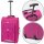 Handgepäck 55 x 30 x 20 cm Bordcase Vienna pink Trolley Stoff 35 Liter 1,4 kg
