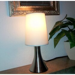AS 2 x Tischlampe Dimmer Nachttischleuchte Nachttischlampen touch Tischleuchte 30cm AS