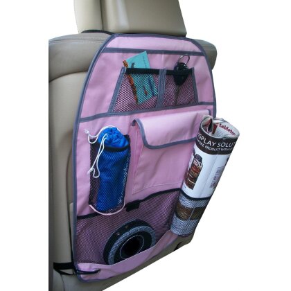 Rückenlehntasche Rückenlehnschutz Pink Rücksitzschoner 59 x 39 cm Rücksitztasche