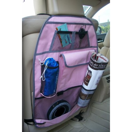 Rückenlehntasche Rückenlehnschutz Pink Rücksitzschoner 59 x 39 cm Rücksitztasche
