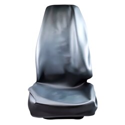 Sitzschoner XXL 66x149 cm schwarz für Werkstatt Service, Kunstleder Struktur wasserabweisend, elastische Fixierung, Seitenairbag Aussparung, SUV Van Transporter