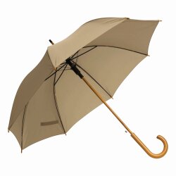Stockschirm Holzgriff Ø103 cm Automatik Damen Herren Tango Regenschirm 0,41 Beige