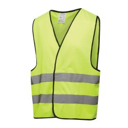 4x Warnweste Gelb – Ideal für Auto, Fahrrad & Motorrad, mit Reflektorstreifen und Klettverschluss, Polyester, Unisex & Universal