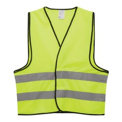 4x Warnweste Gelb – Ideal für Auto, Fahrrad & Motorrad, mit Reflektorstreifen und Klettverschluss, Polyester, Unisex & Universal