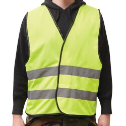 4x Warnweste Gelb – Ideal für Auto, Fahrrad & Motorrad, mit Reflektorstreifen und Klettverschluss, Polyester, Unisex & Universal