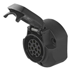 Anhänger Steckdose 13-polig 12V Kunststoffdose mit Gummidichtung PKW Anhängerkupplung