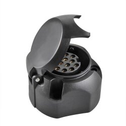 Anhänger Steckdose 13-polig 12V Kunststoffdose mit Gummidichtung PKW Anhängerkupplung