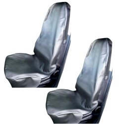 2x Autositzschoner Kunstleder Universal schwarz für...