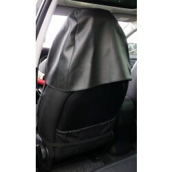 2x Autositzschoner Kunstleder Universal schwarz für Vordersitze 200x70x57 cm Sitzschoner Auto Werkstattschoner ölbeständig wasserabweisend M–L Seitenairbag frei