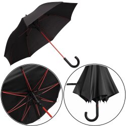 Stockschirm Automatik 103cm Damen, Herren schwarz- rot...