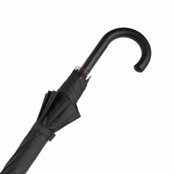 Stockschirm Automatik 103cm Damen, Herren schwarz- rot Öffnung per Knopfdruck