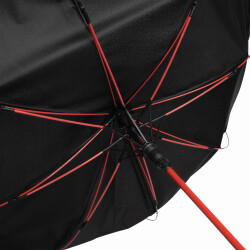 Stockschirm Automatik 103cm Damen, Herren schwarz- rot Öffnung per Knopfdruck