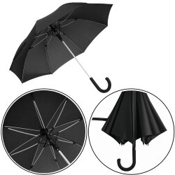 Stockschirm Automatik 103cm Damen, Herren Schwarz-...