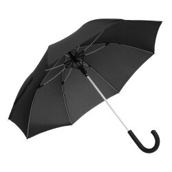 Stockschirm Automatik 103cm Damen, Herren Schwarz- Weiß Öffnung per Knopfdruck