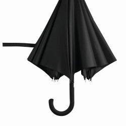 Stockschirm Automatik 103cm Damen, Herren Schwarz- Weiß Öffnung per Knopfdruck