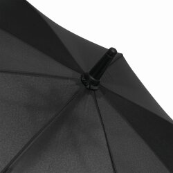 Stockschirm Automatik 103cm Damen, Herren Schwarz- Weiß Öffnung per Knopfdruck