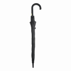 Stockschirm Automatik 103cm Damen, Herren Schwarz- Gelb Öffnung per Knopfdruck