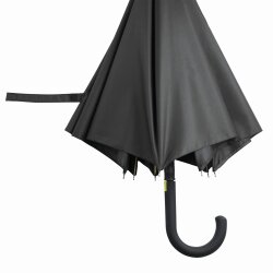 Stockschirm Automatik 103cm Damen, Herren Schwarz- Gelb Öffnung per Knopfdruck