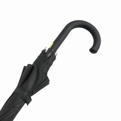 Stockschirm Automatik 103cm Damen, Herren Schwarz- Gelb Öffnung per Knopfdruck