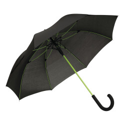 Stockschirm Automatik 103cm Damen, Herren Schwarz - Grün Öffnung per Knopfdruck