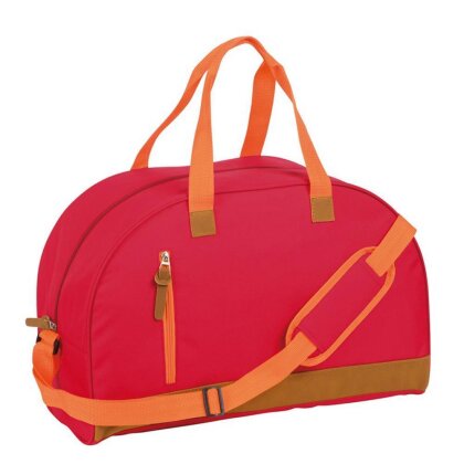 Sporttasche mit Reißverschluss Reisetasche plus Tragegriffe und Schultergurt NEU rot