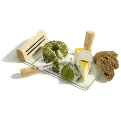 Käsebrett Via Käseplatte Magnethalter Käseschneider 3 tlg Schneidebrett Käsemesser