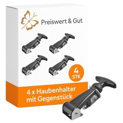 4 Stück Haubenhalter Gummi 115mm für Traktor-...
