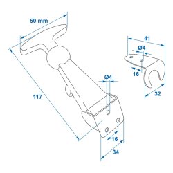 4 Stück Haubenhalter Gummi 115mm für Traktor- Radlader - LKW Motorhaubenhalter 30 x 35 x 115 mm