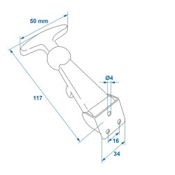 4 Stück Haubenhalter Gummi 115mm für Traktor- Radlader - LKW Motorhaubenhalter 30 x 35 x 115 mm