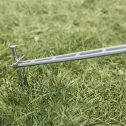 20x Spanngummi Spannleiter Set 23,5 cm grau Planenspanner mit Nietkopf Planen Befestigung Vorzeltleiter flexibel zum Abspannen geeignet für Zelte Faltwagen Vorzelt Camping Set